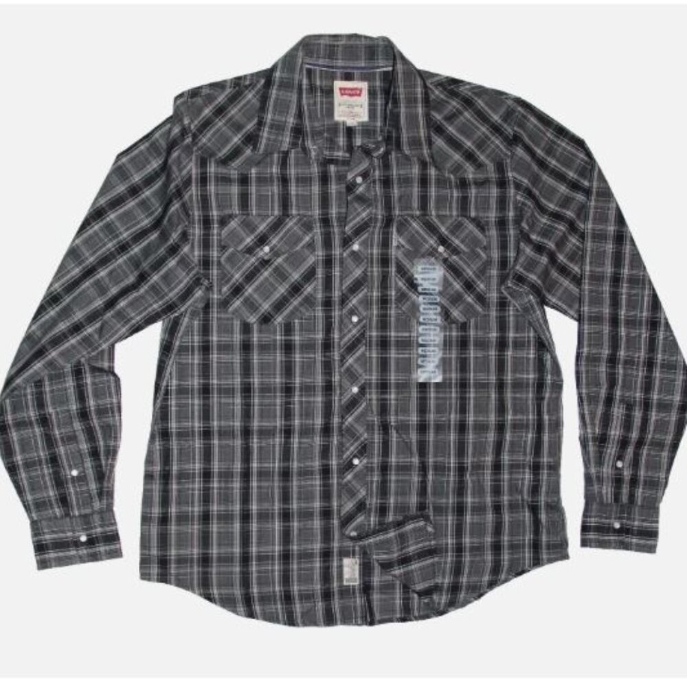 New Levi's Barstow Western Shirt Men's Size XL Regular Fit